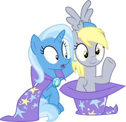 Size: 3107x3000 | Tagged: safe, artist:cloudy glow, derpibooru import, derpy hooves, trixie, a matter of principals, image, png, simple background, transparent background, vector
