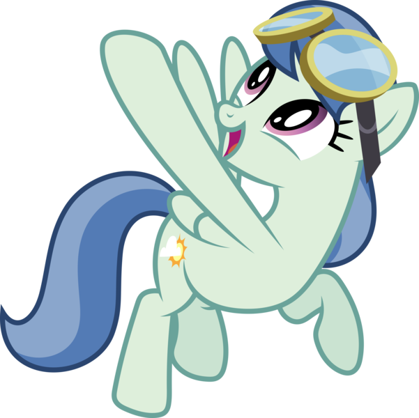 Size: 6090x6076 | Tagged: safe, artist:starryshineviolet, derpibooru import, spring skies, hurricane fluttershy, absurd resolution, aviator goggles, flying, goggles, image, looking up, png, raised hoof, simple background, solo, transparent background, vector