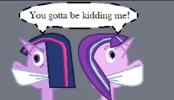 Size: 336x195 | Tagged: safe, derpibooru import, starlight glimmer, twilight sparkle, twilight sparkle (alicorn), alicorn, pony, unicorn, cloth gag, gag, image, muffled words, png