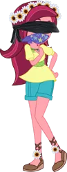 Size: 1013x2613 | Tagged: safe, derpibooru import, edit, gloriosa daisy, equestria girls, blindfolded, gag, image, png