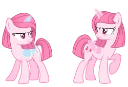 Size: 775x527 | Tagged: safe, artist:muhammad yunus, artist:tersisa, derpibooru import, oc, oc:annisa the good pony, oc:annisa trihapsari, unofficial characters only, alicorn, earth pony, pony, angry, base used, cousins, duo, duo female, female, image, magic, mare, png, siblings, simple background, transparent background, twins, unamused