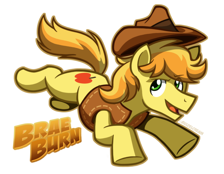 Size: 1276x992 | Tagged: safe, artist:bcpony, derpibooru import, braeburn, earth pony, pony, hat, image, male, png, simple background, solo, stallion, text, transparent background