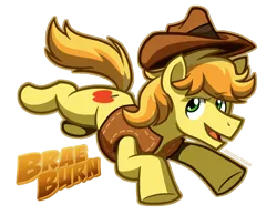 Size: 1276x992 | Tagged: safe, artist:bcpony, derpibooru import, braeburn, earth pony, pony, hat, image, male, png, simple background, solo, stallion, text, transparent background