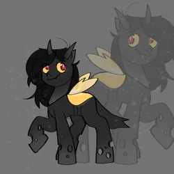 Size: 2000x2000 | Tagged: safe, artist:madence, derpibooru import, oc, unofficial characters only, changeling, pony, cute, digital art, female, full body, image, mare, png, simple background, solo, solo female