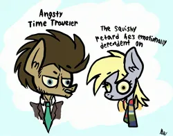 Size: 2767x2167 | Tagged: safe, artist:kenn, derpibooru import, derpy hooves, doctor whooves, time turner, cute, doctor who, funny, image, jpeg, meme, text