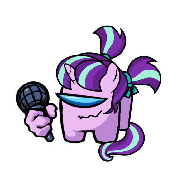 Size: 1280x1280 | Tagged: safe, artist:josephthedumbimpostor, derpibooru import, starlight glimmer, among us, image, microphone, png