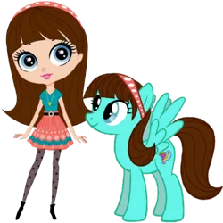 Size: 894x894 | Tagged: safe, artist:fidenciojesus, derpibooru import, human, pegasus, blythe baxter, crossover, headband, image, littlest pet shop, png, simple background, white background