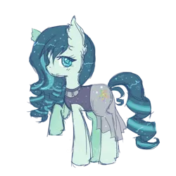 Size: 894x894 | Tagged: safe, artist:halcyondrop, derpibooru import, coloratura, earth pony, pony, clothes, female, full body, image, png, raised hoof, rara, simple background, sketch, solo, standing, transparent background