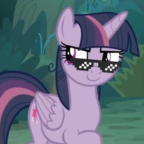 Size: 697x697 | Tagged: safe, derpibooru import, mean twilight sparkle, friendship is magic, antagonist, best, best villain, evil, evil twilight, g4, glasses, image, jpeg, my little pony, thug life, villainous