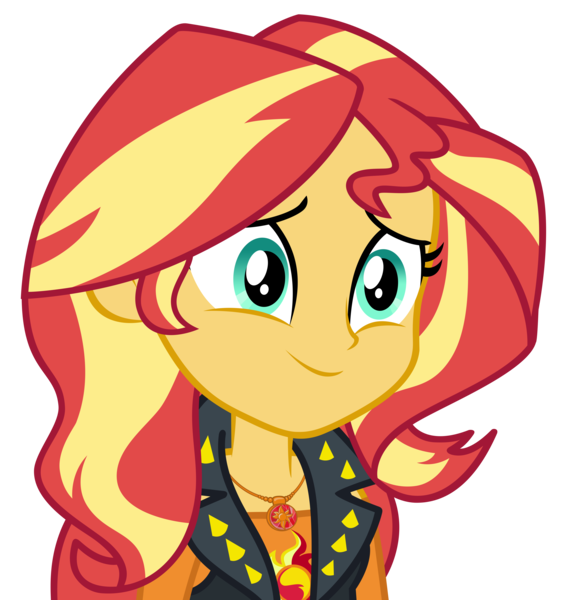 Size: 8627x9215 | Tagged: safe, artist:andoanimalia, derpibooru import, sunset shimmer, equestria girls, equestria girls series, forgotten friendship, image, png, simple background, smiling, transparent background, vector