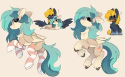 Size: 1415x869 | Tagged: safe, artist:little-sketches, derpibooru import, oc, oc:osteen, oc:peacher, unofficial characters only, pegasus, pony, chest fluff, clothes, cuddling, ear fluff, eye clipping through hair, female, food, happy, image, jpeg, looking at you, male, mango, mare, oc x oc, peachsteen, pegasus oc, shipping, sketch, sketch dump, socks, spread wings, stallion, straight, surprised, unshorn fetlocks, wings