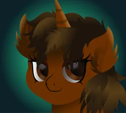 Size: 1440x1286 | Tagged: safe, artist:lincolnbrewsterfan, derpibooru import, oc, oc:nocturnal vision, alicorn, .svg available, 30 minute art challenge, alicorn oc, alternate hairstyle, art challenge, brown eyes, brown mane, bust, ear fluff, fluffy mane, gradient background, highlights, horn, image, inkscape, lidded eyes, looking at you, png, profile, smiling, smiling at you, style, test, vector, wings