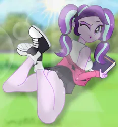 Size: 6936x7488 | Tagged: suggestive, artist:emeraldblast63, derpibooru import, starlight glimmer, equestria girls, breasts, butt, clopquest, clothes, converse, glimmer glutes, image, panties, png, pose, sexually oblivious, sexy, shoes, skirt, sneakers, socks, stupid sexy starlight glimmer, underwear, upskirt