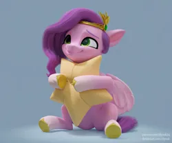 Size: 1920x1600 | Tagged: safe, artist:chyvak, derpibooru import, pipp petals, pegasus, pony, g5, my little pony: make your mark, 3d print, a little horse, adorapipp, cute, female, happy, headband, image, irl, mare, my little pony: make your mark chapter 4, photo, plushie, png, smiling, solo, star plushie, stars, underhoof