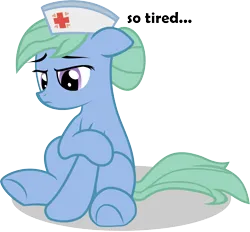 Size: 4062x3764 | Tagged: safe, artist:ispincharles, derpibooru import, nurse tenderheart, earth pony, pony, female, g4, hat, image, mare, nurse, nurse hat, png, simple background, text, transparent background