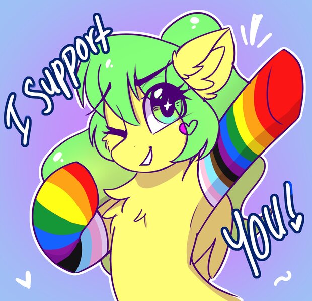 Size: 2048x1983 | Tagged: source needed, safe, artist:sonigiraldo, derpibooru import, oc, unofficial characters only, pony, clothes, female, image, jpeg, mare, one eye closed, pride month, socks, wink