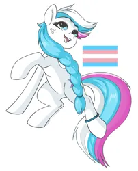 Size: 1312x1624 | Tagged: safe, artist:negasun, color edit, edit, ponerpics import, ponybooru import, oc, oc:marussia, ponified, unofficial characters only, pony, colored, image, nation ponies, png, pride, pride flag, russia, simple background, solo, transgender pride flag, white background