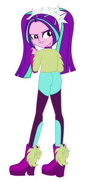 Size: 1900x3552 | Tagged: safe, artist:gmaplay, derpibooru import, aria blaze, equestria girls, equestria girls series, sunset's backstage pass!, spoiler:eqg series (season 2), arse-ia blaze, butt, image, looking back, png, solo