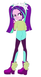 Size: 1900x3552 | Tagged: safe, artist:gmaplay, derpibooru import, aria blaze, equestria girls, equestria girls series, sunset's backstage pass!, spoiler:eqg series (season 2), arse-ia blaze, butt, image, looking back, png, solo