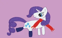 Size: 1600x1000 | Tagged: safe, artist:snowfilly, rarity, pony, unicorn, clothes, female, image, mare, png, rarity day, scarf, socks, solo