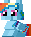 Size: 31x37 | Tagged: safe, artist:langtanium, derpibooru import, rainbow dash, pegasus, pony, image, pixel art, png, simple background, sitting, transparent background