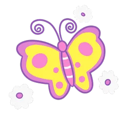Size: 500x500 | Tagged: safe, artist:missmagicalgirl, derpibooru import, fluttershy (g3), butterfly, insect, g3, cutie mark, cutie mark only, flower, image, no pony, png, simple background, solo, transparent background