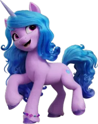 Size: 456x579 | Tagged: safe, derpibooru import, official, izzy moonbow, pony, unicorn, g5, 3d, female, image, mare, png, render, simple background, solo, transparent background