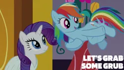 Size: 1920x1080 | Tagged: safe, derpibooru import, edit, edited screencap, editor:quoterific, screencap, rainbow dash, rarity, rarity investigates, image, png