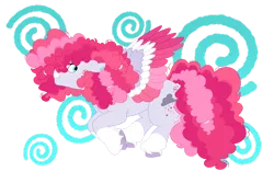 Size: 1280x854 | Tagged: safe, artist:itstechtock, derpibooru import, oc, oc:aura moonstone, unofficial characters only, pegasus, pony, colored wings, female, image, magical lesbian spawn, mare, multicolored wings, offspring, parent:izzy moonbow, parent:pipp petals, parents:izzypipp, png, simple background, solo, transparent background, wings