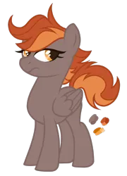 Size: 1105x1532 | Tagged: safe, artist:monochrome-sunsets, derpibooru import, oc, unofficial characters only, pegasus, pony, female, image, magical lesbian spawn, mare, offspring, parent:limestone pie, parent:spitfire, png, simple background, solo, transparent background