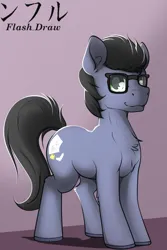 Size: 512x768 | Tagged: safe, artist:flash_draw, derpibooru import, oc, oc:flashdraw, unofficial characters only, pony, cute, glasses, image, looking at you, male, png, solo
