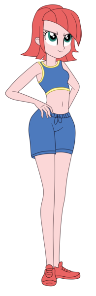Size: 1900x5843 | Tagged: safe, artist:gmaplay, derpibooru import, equestria girls, clothes, gym shorts, gym uniform, hand on hip, image, png, rose sucette, simple background, solo, transparent background