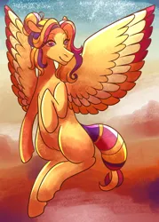 Size: 1562x2176 | Tagged: safe, artist:eonionic, derpibooru import, oc, oc:summer skies, pegasus, pony, colored wings, female, image, mare, multicolored wings, png, solo, wings