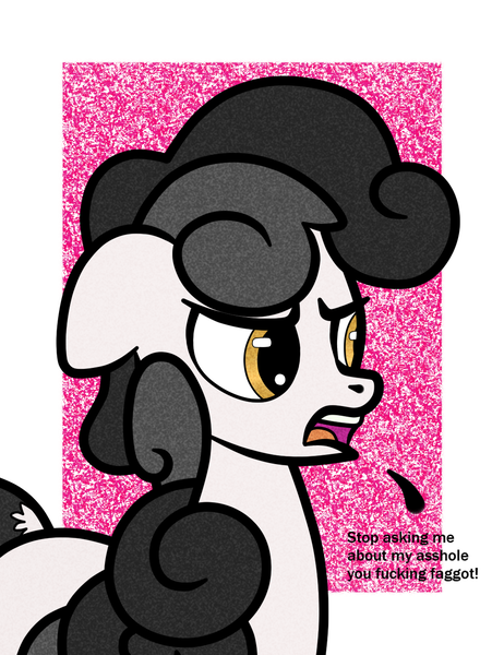 Size: 1000x1300 | Tagged: safe, anonymous artist, oc, oc:pon-pushka, unofficial characters only, earth pony, pony, /mlp/, 4chan, annoyed, dialogue, floppy ears, frown, image, male, open mouth, png, solo, stallion, vulgar