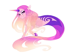 Size: 4200x3075 | Tagged: safe, artist:gigason, derpibooru import, oc, oc:operetta, unofficial characters only, siren, female, image, magical lesbian spawn, obtrusive watermark, offspring, parent:aria blaze, parent:sassy saddles, png, simple background, solo, transparent background, watermark