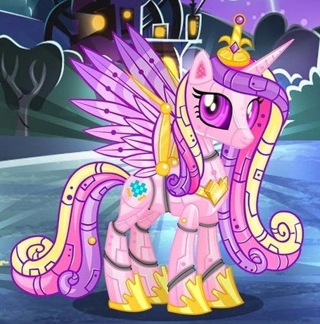 Size: 455x461 | Tagged: safe, derpibooru import, princess cadance, pony, robot, robot pony, cropped, female, gameloft, image, jpeg, my little pony: magic princess, roboticization