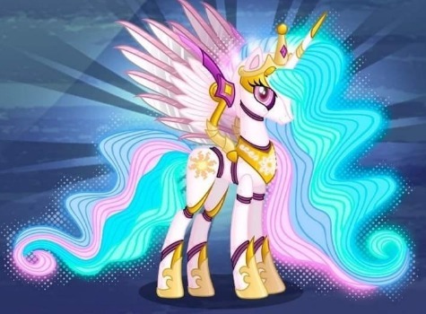 Size: 475x350 | Tagged: safe, derpibooru import, princess celestia, pony, robot, robot pony, cropped, female, gameloft, image, jpeg, my little pony: magic princess, roboticization