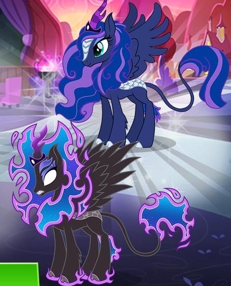 Size: 471x584 | Tagged: safe, derpibooru import, princess luna, kirin, nirik, cropped, female, gameloft, image, jpeg, kirin luna, kirinified, my little pony: magic princess, nirik luna, species swap