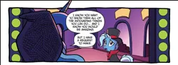 Size: 782x285 | Tagged: safe, derpibooru import, idw, princess luna, trixie, alicorn, unicorn, nightmare knights, spoiler:comic, image, png, the great and powerful roxy