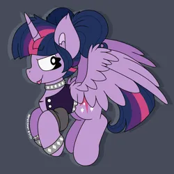 Size: 4000x4000 | Tagged: safe, artist:nordicgoat, derpibooru import, twilight sparkle, twilight sparkle (alicorn), alicorn, clothes, image, png, punk