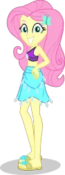 Size: 1539x4085 | Tagged: safe, alternate version, derpibooru import, fluttershy, human, equestria girls, equestria girls series, accessory swap, bikini, clothes, clothes swap, feet, female, image, png, rarity's blue sarong, rarity's purple bikini, sandals, simple background, solo, swimsuit, swimsuit swap, transparent background, vector
