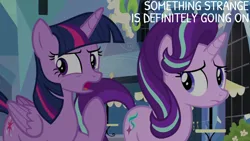 Size: 1920x1080 | Tagged: safe, derpibooru import, edit, edited screencap, editor:quoterific, screencap, starlight glimmer, twilight sparkle, twilight sparkle (alicorn), alicorn, the times they are a changeling, crystal empire, image, png