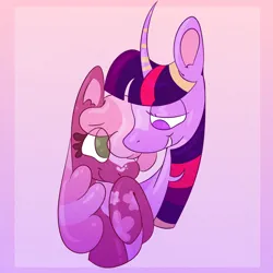 Size: 1000x1000 | Tagged: safe, artist:sugvr_alien, derpibooru import, cheerilee, twilight sparkle, earth pony, pony, unicorn, cheerilight, duo, female, image, lesbian, png, shipping, unicorn twilight