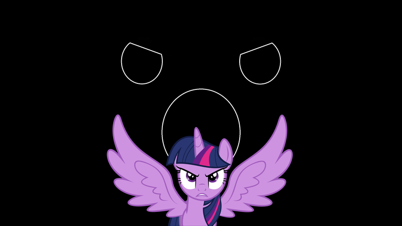 Size: 2560x1440 | Tagged: safe, derpibooru import, twilight sparkle, twilight sparkle (alicorn), alicorn, friendship is magic, black, corrupted, dimension, expression, expressionless face, expressions, facial expressions, g4, image, minimal, minimalist, modern art, my little pony, png, stranger, take off, void