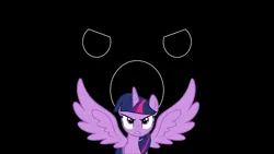 Size: 2560x1440 | Tagged: safe, derpibooru import, twilight sparkle, twilight sparkle (alicorn), alicorn, friendship is magic, black, corrupted, dimension, expression, expressionless face, expressions, facial expressions, g4, image, minimal, minimalist, modern art, my little pony, png, stranger, take off, void