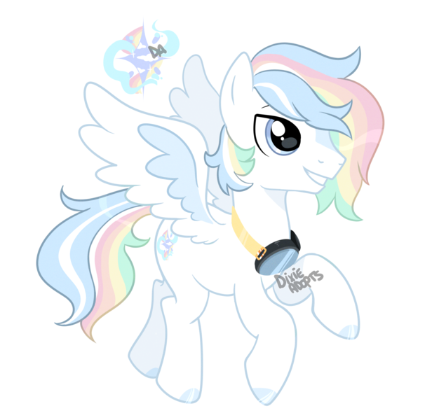 Size: 2000x1917 | Tagged: safe, artist:dixieadopts, derpibooru import, oc, oc:winter mist, pegasus, pony, image, male, offspring, parent:double diamond, parent:rainbow dash, parents:doubledash, png, simple background, solo, stallion, transparent background