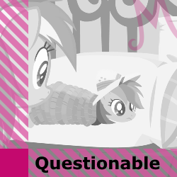 Size: 250x250 | Tagged: safe, derpibooru import, daring do, rainbow dash, derpibooru, twibooru, stranger than fan fiction, image, manebooru, meta, official spoiler image, png, questionable source, spoiler image, spoilered image joke, you know for kids