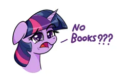 Size: 1498x965 | Tagged: safe, artist:zodiacx10, derpibooru import, twilight sparkle, pony, book, image, meme, no bitches?, png, simple background, solo, speech bubble, that pony sure does love books, white background