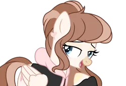 Size: 1575x1080 | Tagged: safe, artist:cstrawberrymilk, derpibooru import, oc, oc:strawberry milk, pegasus, pony, clothes, female, hoodie, image, mare, png, simple background, solo, transparent background