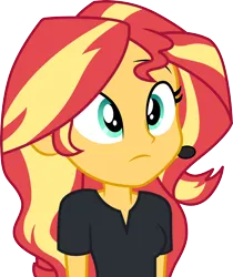 Size: 3000x3574 | Tagged: safe, artist:cloudy glow, derpibooru import, sunset shimmer, all the world's off stage, equestria girls, equestria girls series, .ai available, director shimmer, image, png, simple background, solo, transparent background, vector